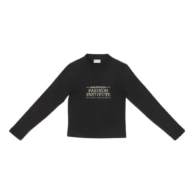 Fashion Institute Langarm-T-Shirt, mittlere Passform „Black“ 698124TMVH51073