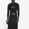 Fashion Institute Langarm-T-Shirt, mittlere Passform „Black“ 698124TMVH51073