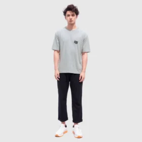 FBI Oversized-T-Shirt „Heather Grey Black“ 681314TLVG91380