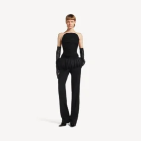 Figurbetontes Bustier-Top für Damen in Schwarz