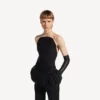 Figurbetontes Bustier-Top für Damen in Schwarz