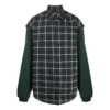 Flanellhemd mit Karomuster und Einsätzen „Green“ 658936TCM013064