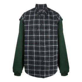 Flanellhemd mit Karomuster und Einsätzen „Green“ 658936TCM013064