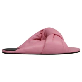 Fließende Leder-Pantoletten „Pink“ 636576WA2M05048