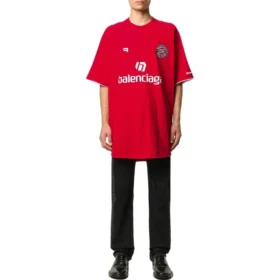Fußball-T-Shirt Oversized „Rot-Weiß“ 641658TJV516540