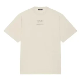 FW21 Couture – Pullover mit kastenförmigem Schnitt, Alphabet-Print, Rundhalsausschnitt und kurzen Ärmeln, beige, 651795TJV900905