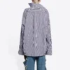 FW21 Gestreiftes Langarmhemd Dunkelblau 663034TIM368502