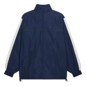 FW21 Logo Splicing Loose Jacke Unisex Marineblau 663065TKO484063