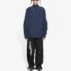 FW21 Logo Splicing Loose Jacke Unisex Marineblau 663065TKO484063