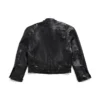 FW23 Dekonstruierte Reißverschluss-Jacke „Black Soft Buffalo Skin“ 768749TMS031000
