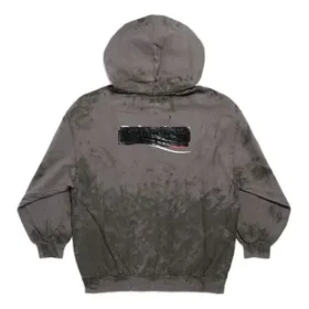 Gaffer Heavy Washed Zip-Up-Hoodie, schmale Passform „Grau“ 720424TNVK51227