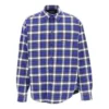 Gekarertes, wattiertes Flanellhemd „Blue“ 642339TKM274202