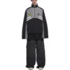 Gepolsterte Trainingsjacke mit Trichterkragen „Grey Black“ 675462-TKO48-1000