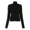 Gerippter bedruckter FREE-Rollkragenpullover „Schwarz“ 662722T32101070