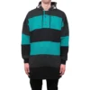 Gestreifter Oversize-Hoodie „Green Black“ 556137TDV325567