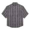 Gestreiftes „Balenciaga Jeans“-Hemd „Grau-Schwarz“ 647354TKL321269