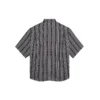 Gestreiftes „Balenciaga Jeans“-Hemd „Grau-Schwarz“ 647354TKL321269