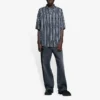 Gestreiftes „Balenciaga Jeans“-Hemd „Grau-Schwarz“ 647354TKL321269