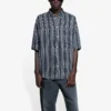 Gestreiftes „Balenciaga Jeans“-Hemd „Grau-Schwarz“ 647354TKL321269