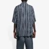 Gestreiftes „Balenciaga Jeans“-Hemd „Grau-Schwarz“ 647354TKL321269