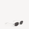Gossip Oval AF Sonnenbrille in Silber/Schwarz