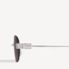 Gossip Oval AF Sonnenbrille in Silber/Schwarz