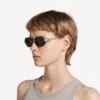 Gossip Oval AF Sonnenbrille in Silber/Schwarz