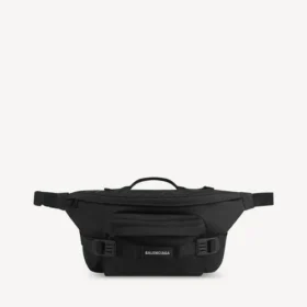Große Herren-Army-Gürteltasche in Schwarz