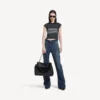 Große Rodeo-Handtasche für Damen in Schwarz