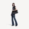 Große Rodeo-Handtasche für Damen in Schwarz