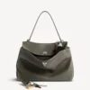 Große Rodeo-Handtasche für Damen mit Anhängern in Khaki Große Rodeo-Handtasche für Damen mit Anhängern in Khaki