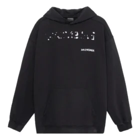 Handgezeichneter Balenciaga-Hoodie, mittlere Passform „Schwarz“ 600583TOVO61070