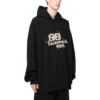 Handgezeichneter BB Icon Hoodie, Large Fit „Schwarz“ 620973TNVQ11059