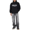 Handgezeichneter Hoodie zum Political Campaign „Schwarz“ 739024TNVE91197