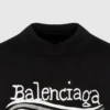Handgezeichnetes Balenciaga-T-Shirt „Black“ 641675TNVE71197