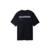 Handgezeichnetes Balenciaga-T-Shirt, Large-Passform „Schwarz“ 641675TOVO51070