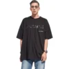 Handgezeichnetes Balenciaga-T-Shirt, Large-Passform „Schwarz“ 641675TOVO51070