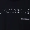 Handgezeichnetes Balenciaga-T-Shirt, Large-Passform „Schwarz“ 641675TOVO51070