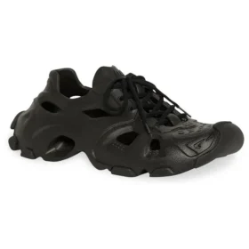 HD Sneaker mit Schnürung und Cut-outs „Schwarz“ 702421W3CES1000