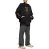 Heavy-Metal-Hoodie mit Reißverschluss „Schwarz“ 744455TOVD81055