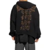 Heavy-Metal-Hoodie mit Reißverschluss „Schwarz“ 744455TOVD81055