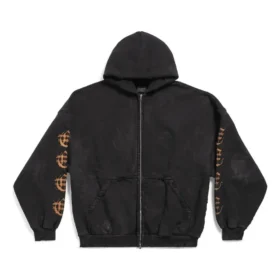 Heavy Metal Oversize-Hoodie mit Reißverschluss „Black Faded“ 744444TOVD91055 Heavy Metal Oversize-Hoodie mit Reißverschluss „Black Faded“ 744444TOVD91055