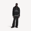 Herren-3b-Fußball-Poloshirt mit Hoodie in Schwarz/Anthrazit