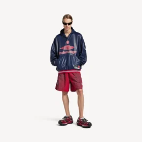 Herren-3B-Poloshirt mit Hoodie in Dunkelblau Herren-3B-Poloshirt mit Hoodie in Dunkelblau