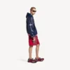Herren-3B-Poloshirt mit Hoodie in Dunkelblau