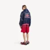 Herren-3B-Poloshirt mit Hoodie in Dunkelblau