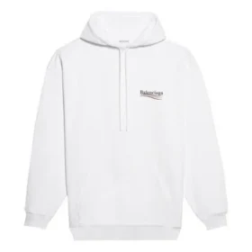 Herren Balenciaga Political Campaign Logo Weiß 600583TIV539040 Herren Balenciaga Political Campaign Logo Weiß 600583TIV539040