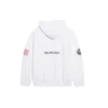 Herren Balenciaga x NASA FW21 Crossover-Logo Baumwolle Klassischer Kapuzenpullover, locker geschnitten, langärmelig, weiß 651799TKVD89040