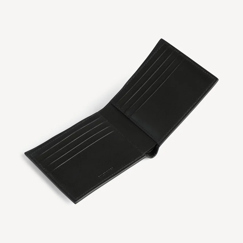 Herren-Brieftasche „Le City“ in quadratischer Faltform in Schwarz Herren-Brieftasche „Le City“ in quadratischer Faltform in Schwarz