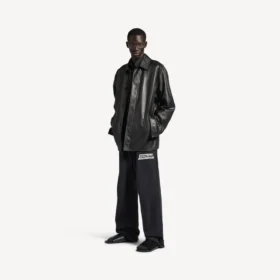Herren-Carcoat-Jacke in Schwarz